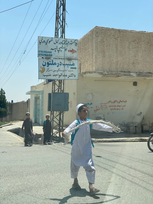 Street scene in Kandahar on sunny June morning