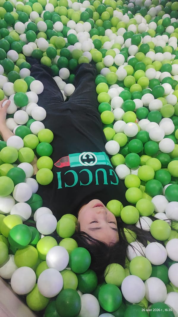 Child plays at indoor playground in Almaty
