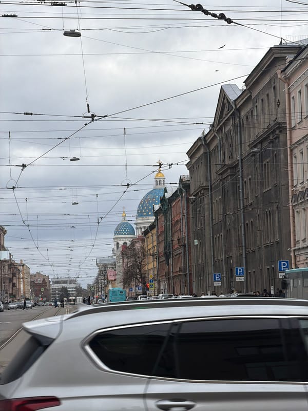 Street scene documented in Saint Petersburg showing vehicle and architecture