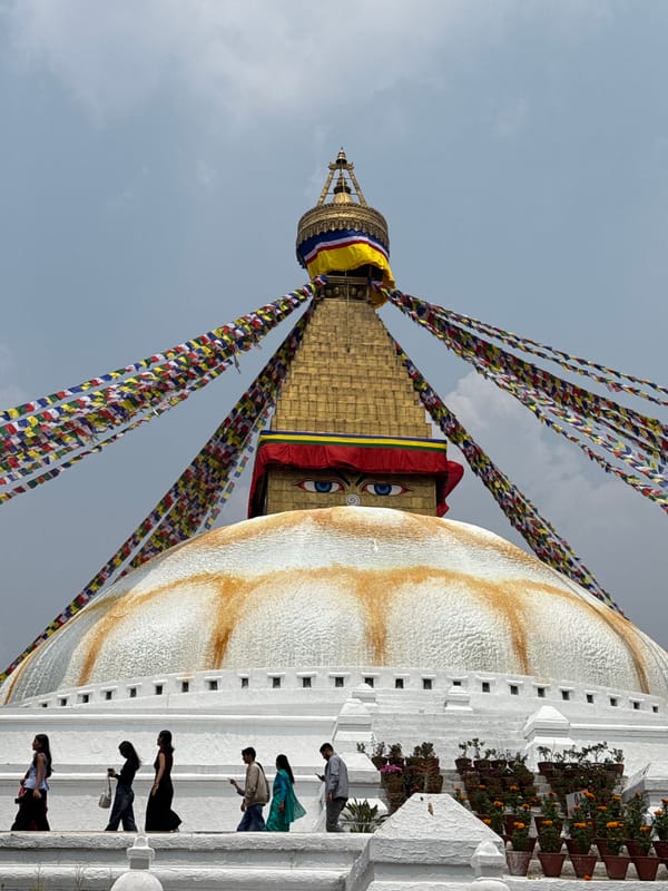Morning documentation of Boudhanath Stupa in Nepal