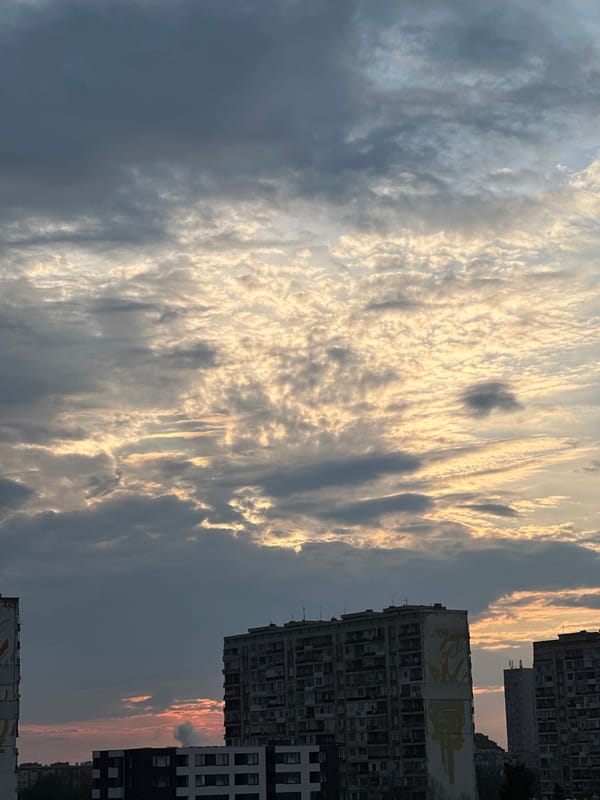 Complex cloud formations observed over Burgas, Bulgaria