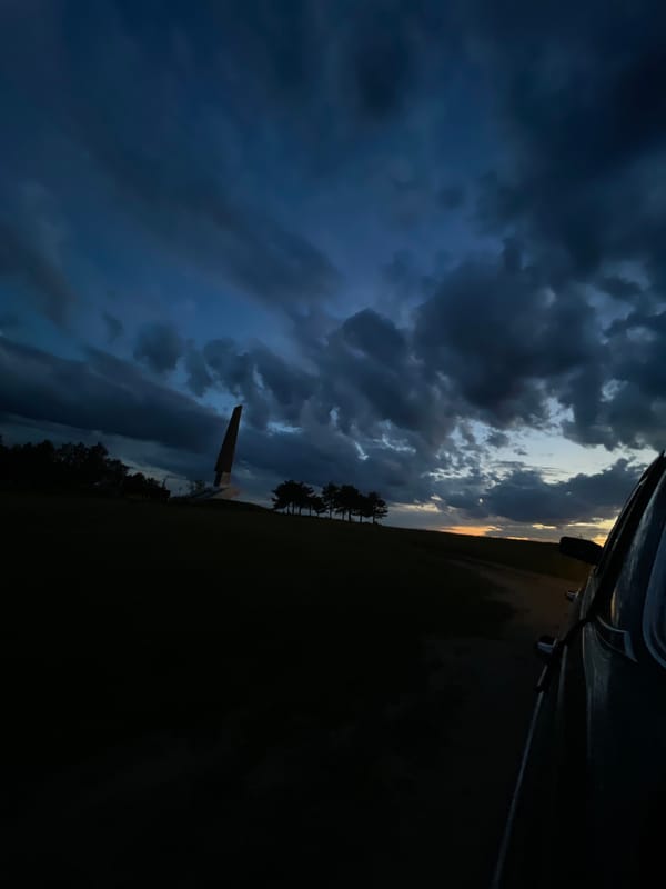 Dramatic sunset observed at Bender Fortress Memorial, Moldova