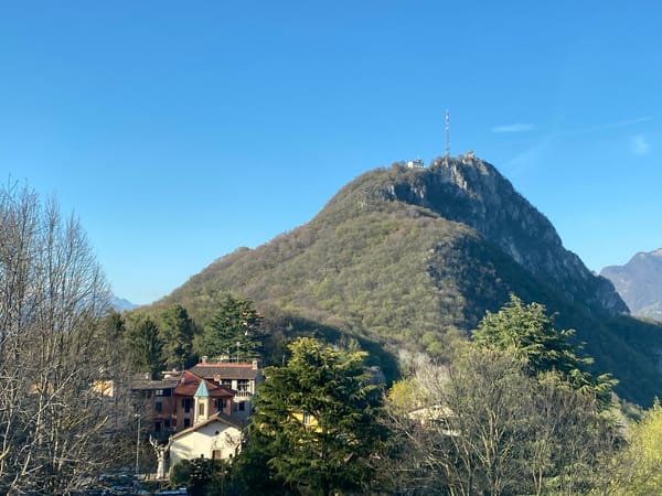 Monte San Salvatore observed in Lugano, Switzerland