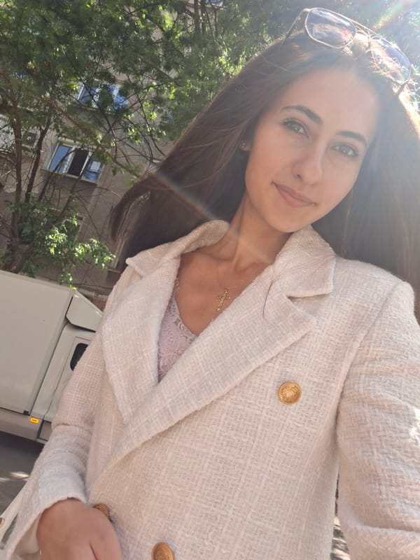 Tram city streets and quick selfies at a European intersection