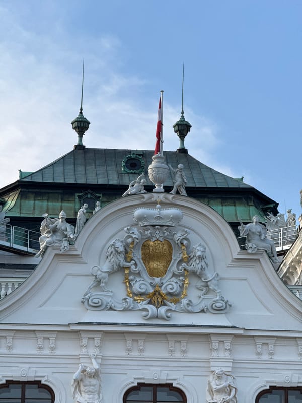 Baroque detail and sculpture at Vienna's Hofburg palace complex