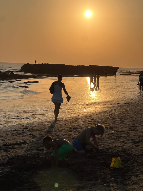 Golden hour at Echo Beach, North Kuta