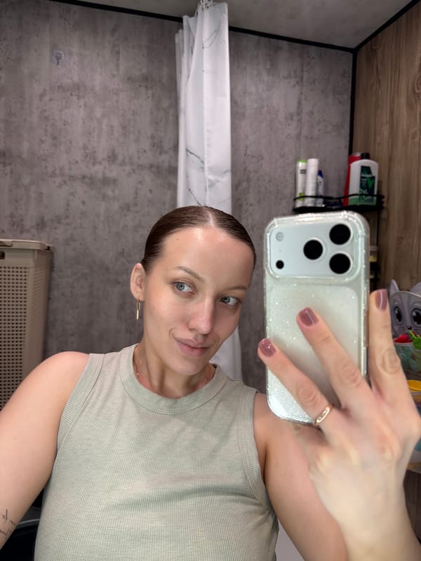 Woman documents personal moments in Reshetnikovo bathroom