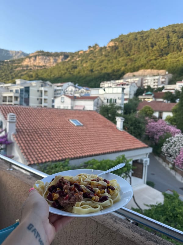 Slice of life in Budva: cats, food, streets, and scenery