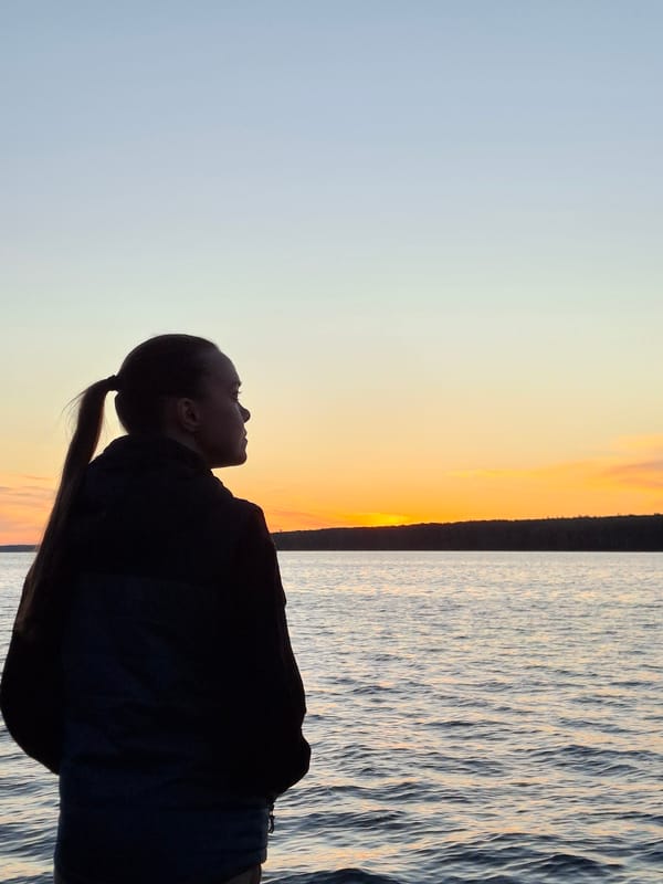 Sunset bike ride and riverside evening in Chaikovsky