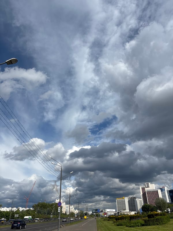 Dramatic storm clouds witnessed over Minsk cityscape