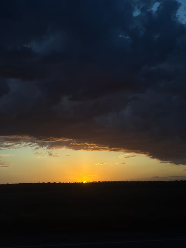Dramatic sunset creates orange sky display, witnessed May 22