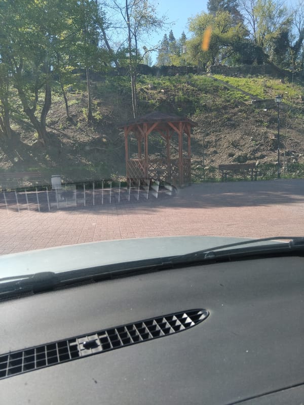 Morning drive through Apriltsi, Bulgaria captures local landmarks