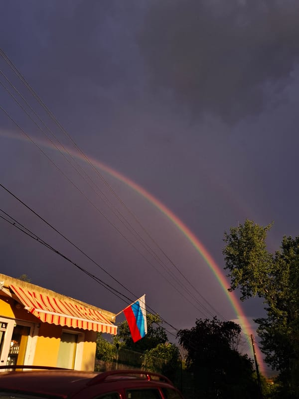 Evening weather and playful selfie captured in Krapets, Bulgaria