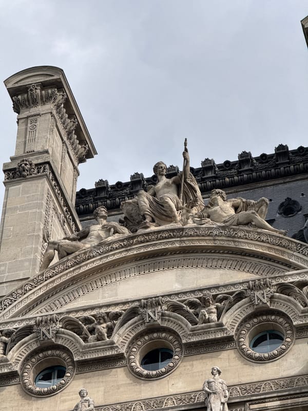 Tourist documents afternoon stroll around Paris Musée d'Orsay district