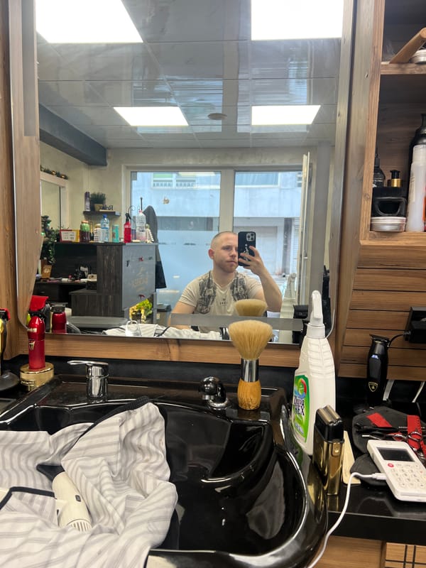 Morning scenes captured in Varna: barbershop selfie, modified car