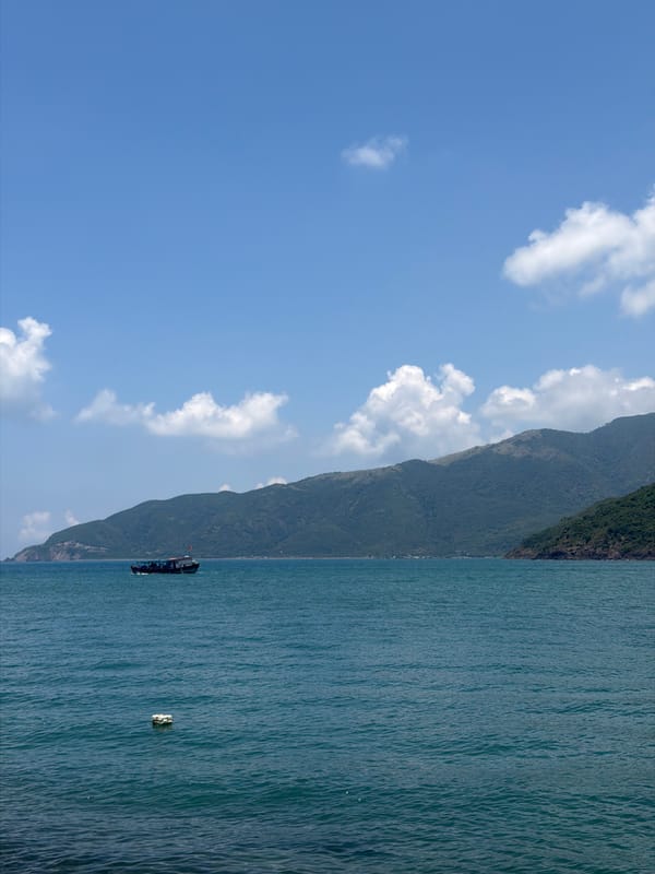 Clear skies captured over Nha Trang coastal landscape