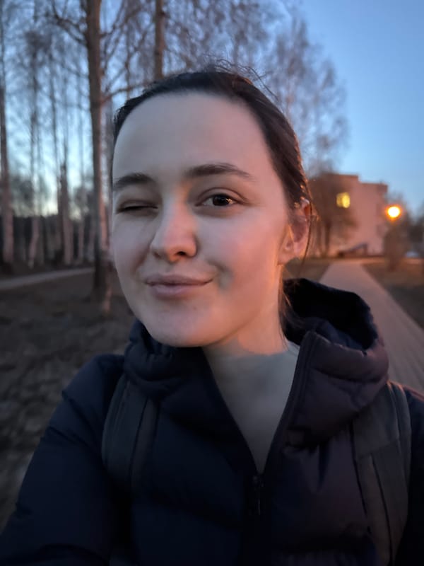 Woman takes selfies at war memorial in Izhevsk