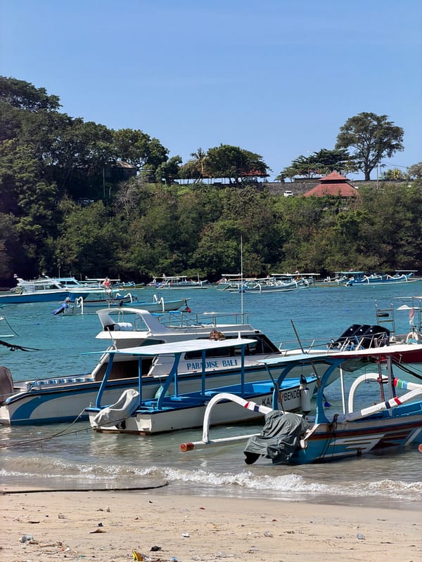 Morning scenes from coastal Manggis, Indonesia