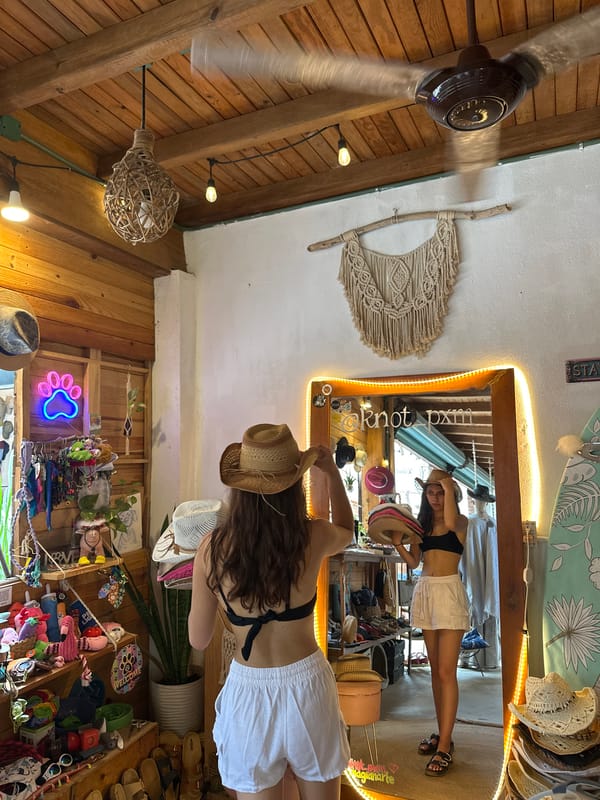 Evening dining and shopping captured in Mexican beach town