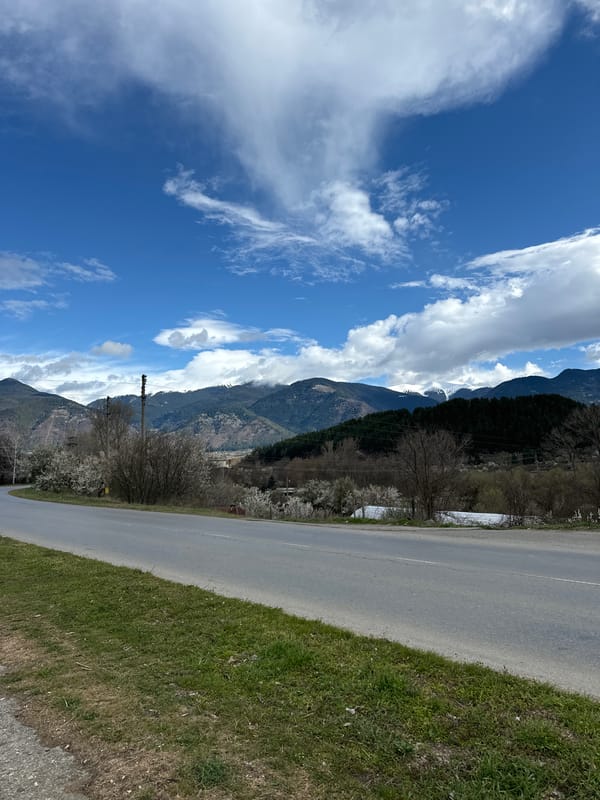 Road scene documented in Samoranovo, Bulgaria