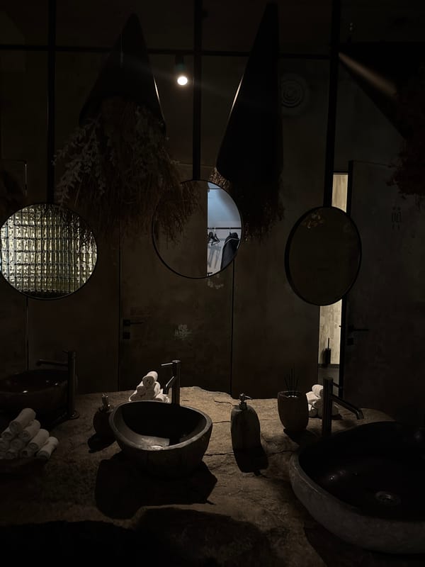 Unusual bathroom design spotted in Krasnoyarsk features circular mirrors