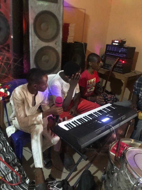Band performs afternoon session in Nkwelle Ezunaka, Nigeria