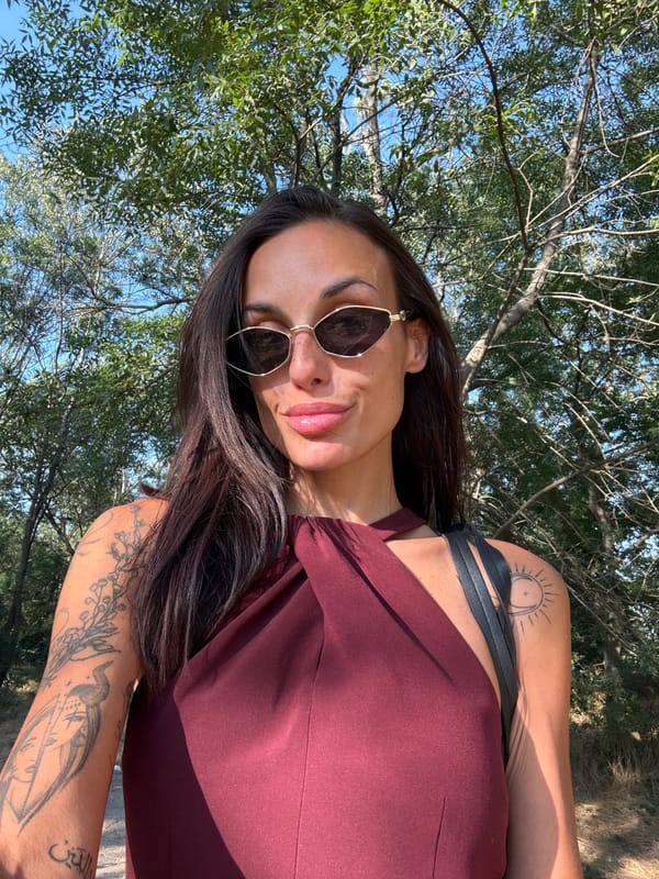 Outdoor selfie series in Pleven on a sunny afternoon