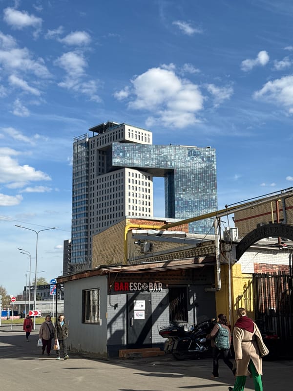 Sunny day captured in Moscow urban scene