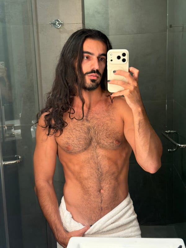 Bathroom mirror selfie in Dadapan, Indonesia