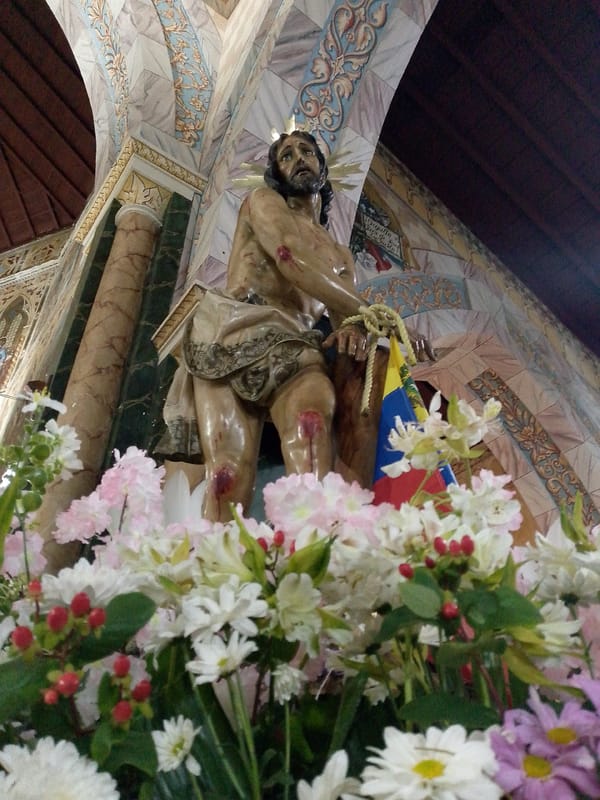 Religious procession and community celebration in Tinaquillo, Venezuela