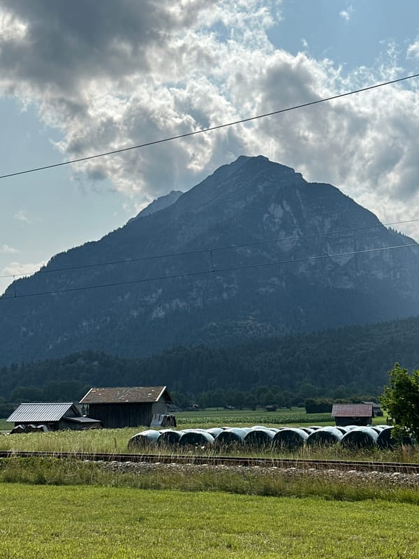 Farchant village life against a classic Bavarian Alpine backdrop