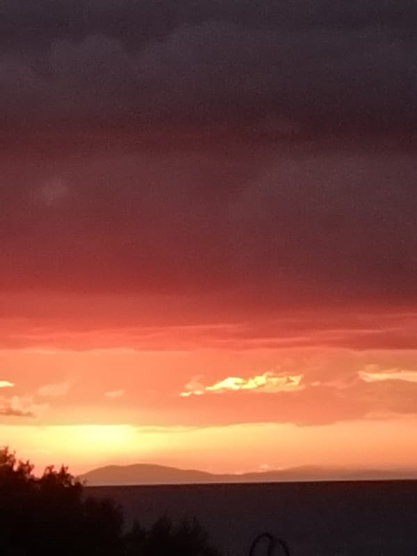 Sunset captured in Pyli, Greece
