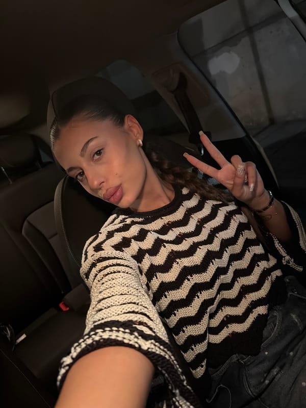 Peace sign from the passenger seat in Karnobat