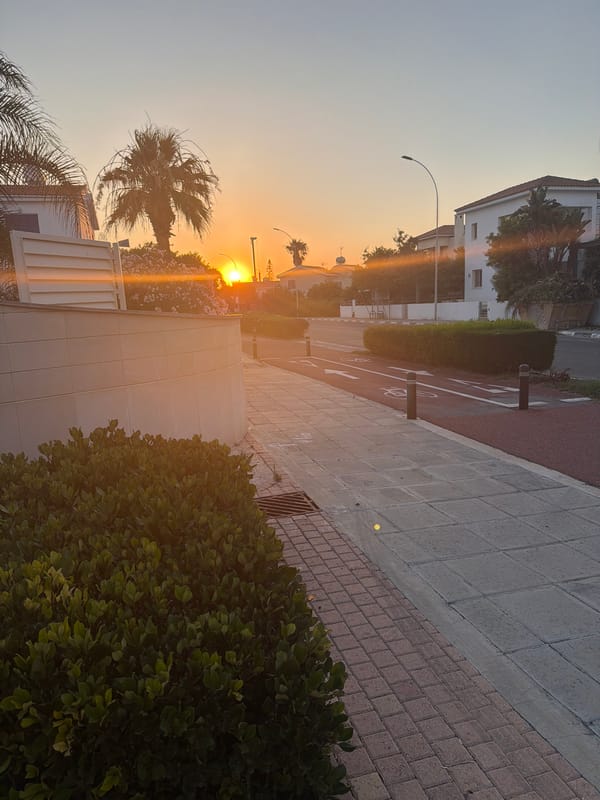 Sunset stroll through Pervolia and Meneou, Cyprus