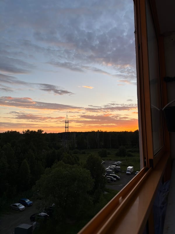 Chelyabinsk sunset, multiple angles, same golden moment