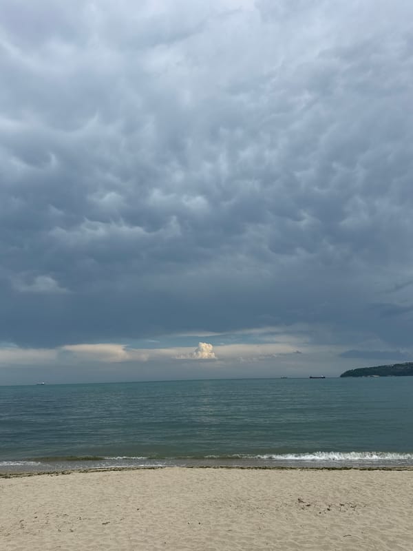 Ordinary afternoon captured along Varna's Black Sea waterfront