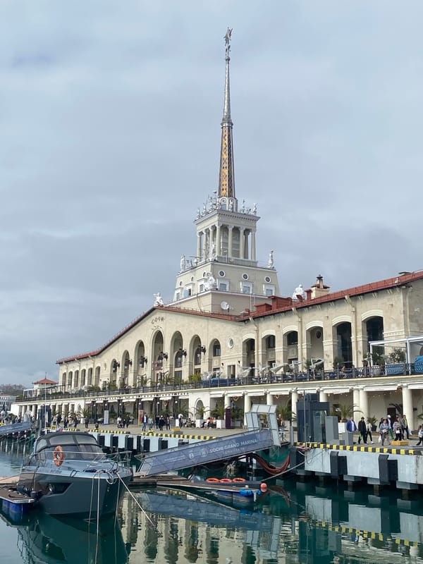 Tourist documentation of Sochi Sea Port Terminal and marina