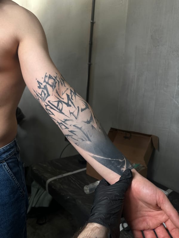 Tattoo documentation and studio visit captured in Moscow