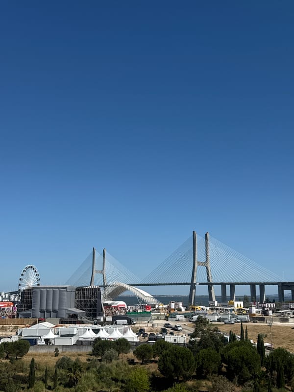 Waterfront festival underway near cable-stayed bridge in Loures