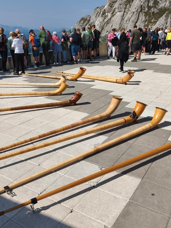 Morning on Mount Pilatus: alphorns, paragliding, and summit views