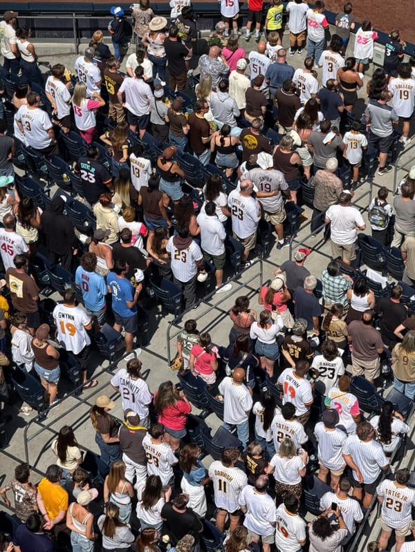 Padres fans pack Petco Park wearing Gwynn jerseys