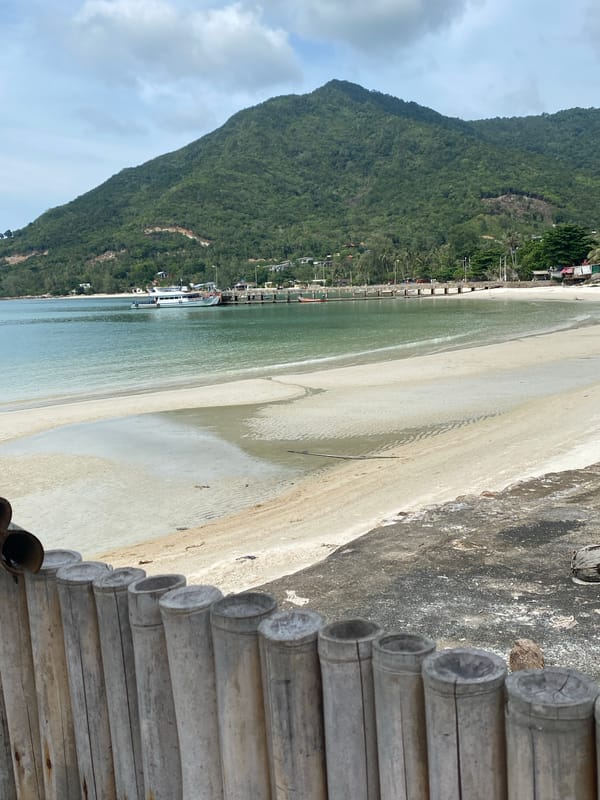 Morning beach scenes documented in Baan Chaloklum, Thailand