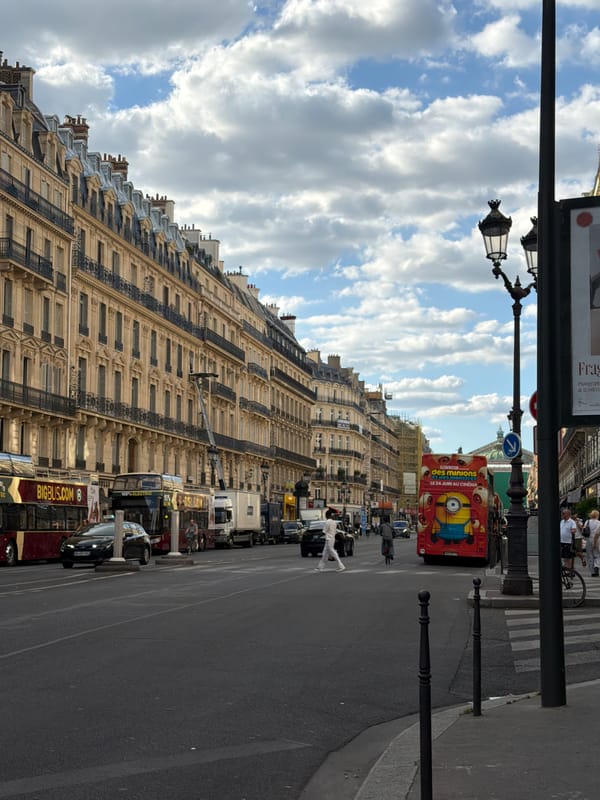 Classic Haussmannian streetscape in central Paris