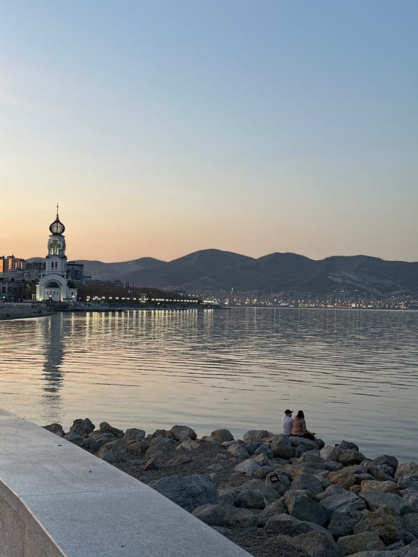 Coastal landscape view captured in Novorossiysk, Russia
