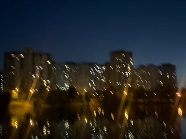Summer evening along the Kyiv riverfront, with a McDonald's stop