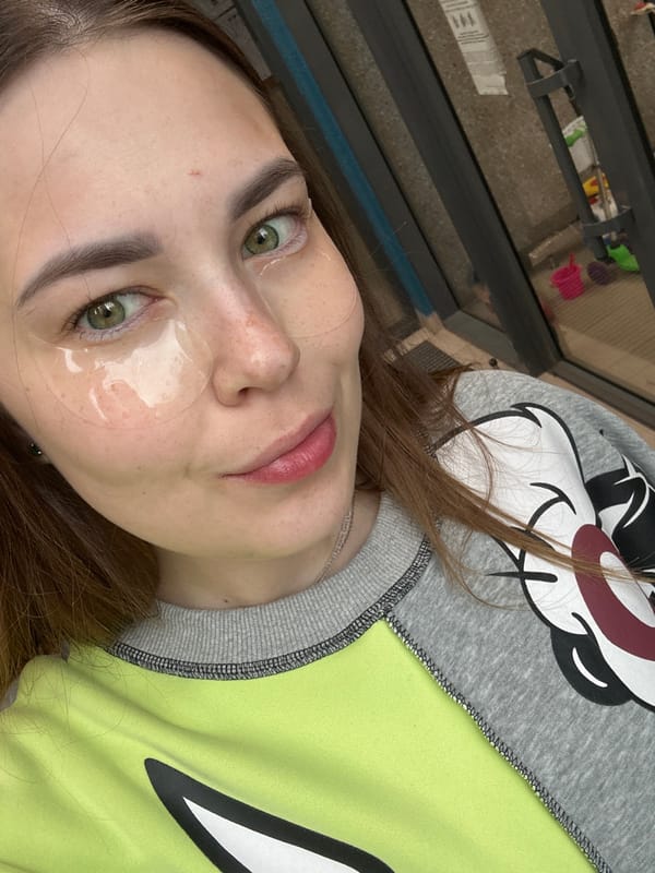 Woman takes early morning selfies in car in Perm