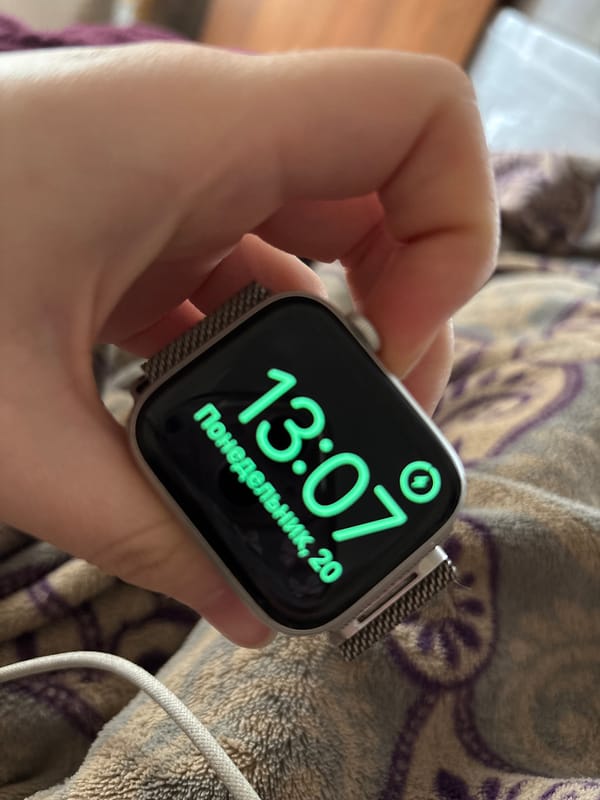 Apple Watch displayed in close-up view in Khimki, Russia