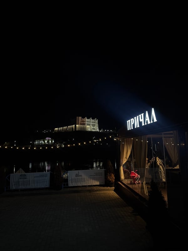 Nighttime urban scenes captured across Hrodna, Belarus