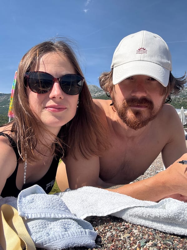 Summer beach activities documented along Montenegro's Adriatic coast resorts
