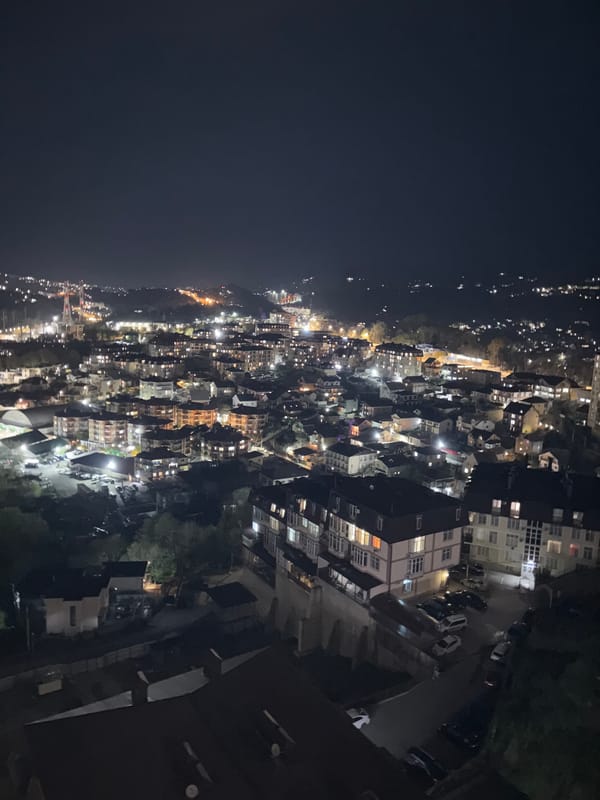 Evening scenes captured across Sochi show city lights, domestic moments
